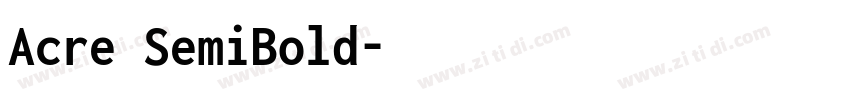 Acre SemiBold字体转换